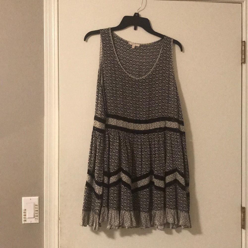 Boho flowy floral lace dress